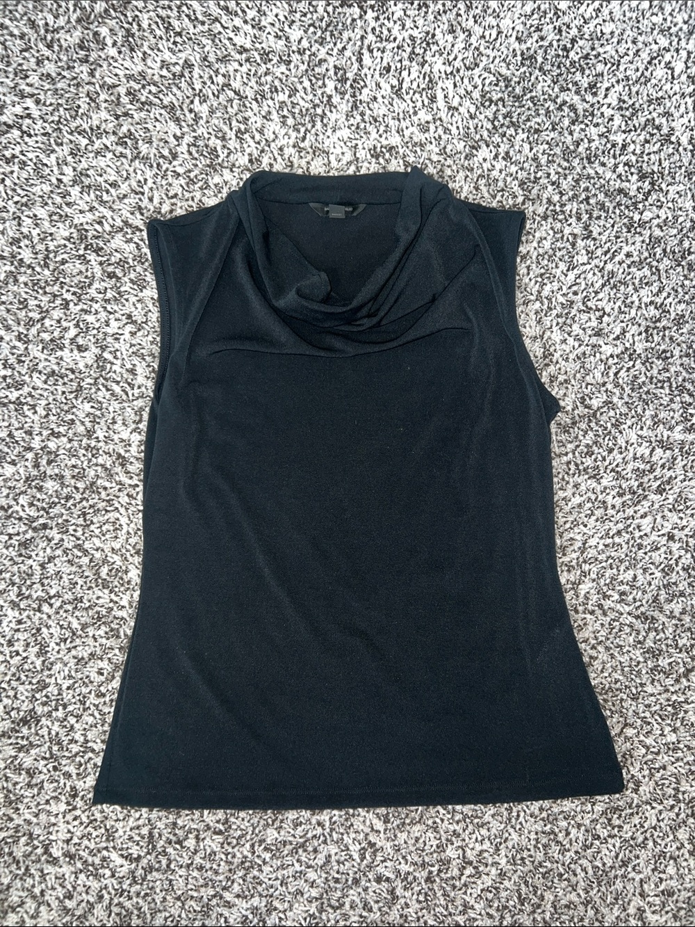 Black Sleeveless Cowl Neck Top by Banana Republic